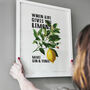 'When Life Gives You Lemons' Personalised Print, thumbnail 1 of 5