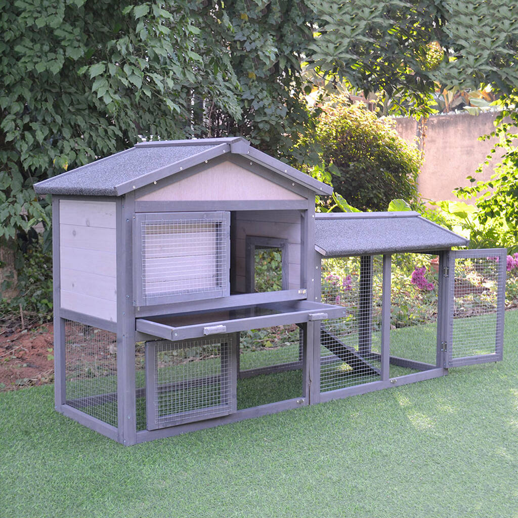 Dorset Deluxe Wooden Rabbit Hutch With Run By Garden Chic