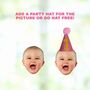 Personalised Face Photo Birthday Party Hats, thumbnail 3 of 7