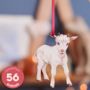 Baby 'Kid' Goat Wooden Hanging Decoration, thumbnail 1 of 10
