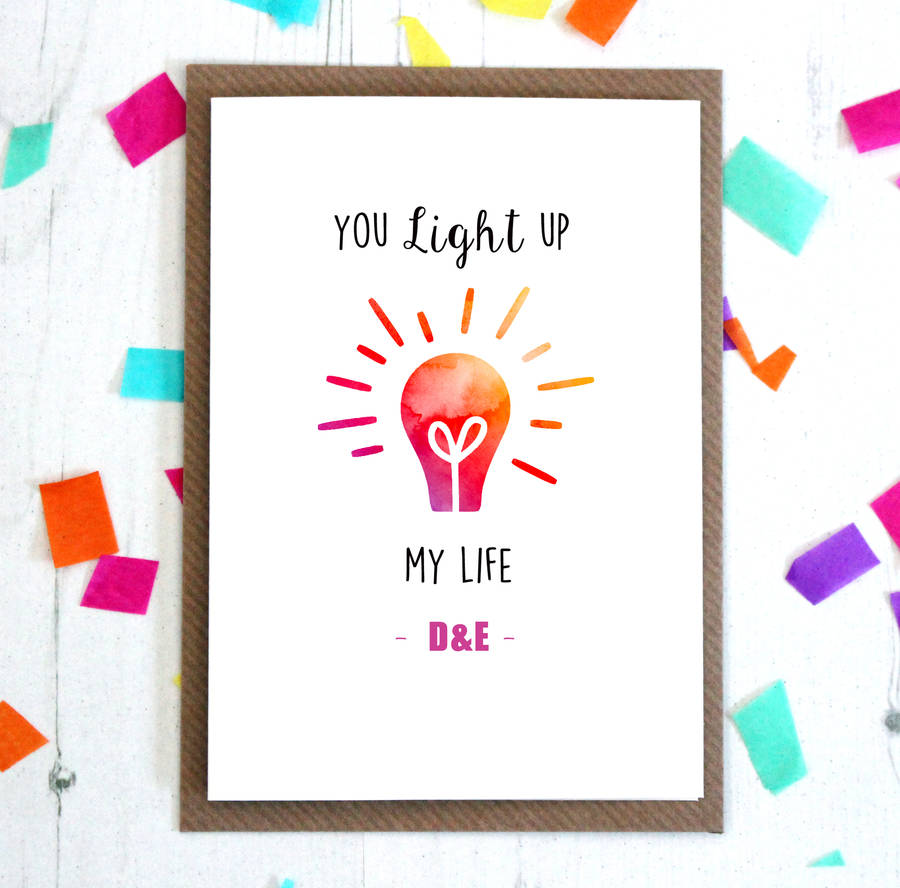 'You Light Up My Life' Card By Precious Little Plum