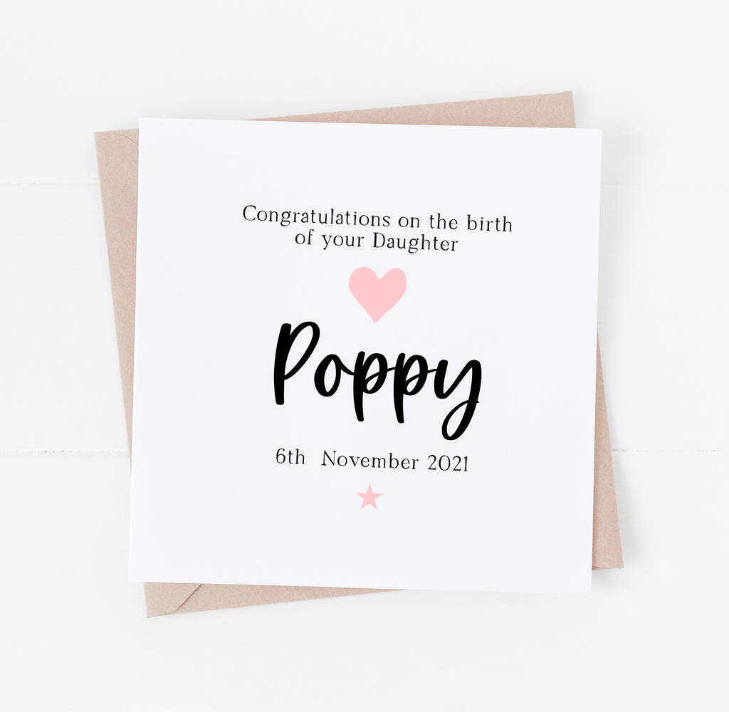 Personalised New Daughter Card, 1 of 3