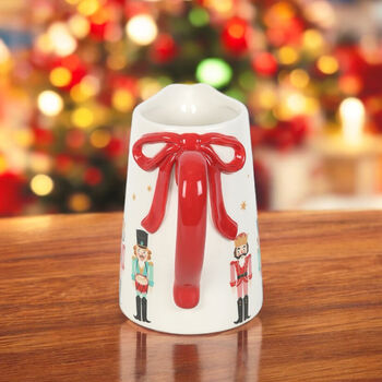Christmas Nutcracker Flower Vase Festive Pitcher, 3 of 4