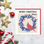 Personalised Matisse Inspired Christmas Card Wreath, thumbnail 1 of 2