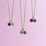 Double Birthstone Star Necklace, thumbnail 3 of 6