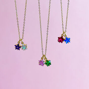 Double Birthstone Star Necklace, 3 of 6