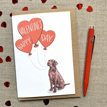 Personalised Labrador Happy Valentine's Card, 2 of 5
