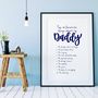Top 10 Favourite Things About My Daddy Custom Print, thumbnail 3 of 5