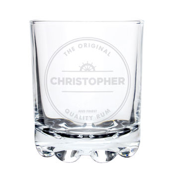 Personalised Etched Rum Glass, 2 of 2