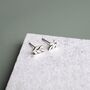 Small Sterling Silver Delicate Leaf Stud Earrings, thumbnail 1 of 6
