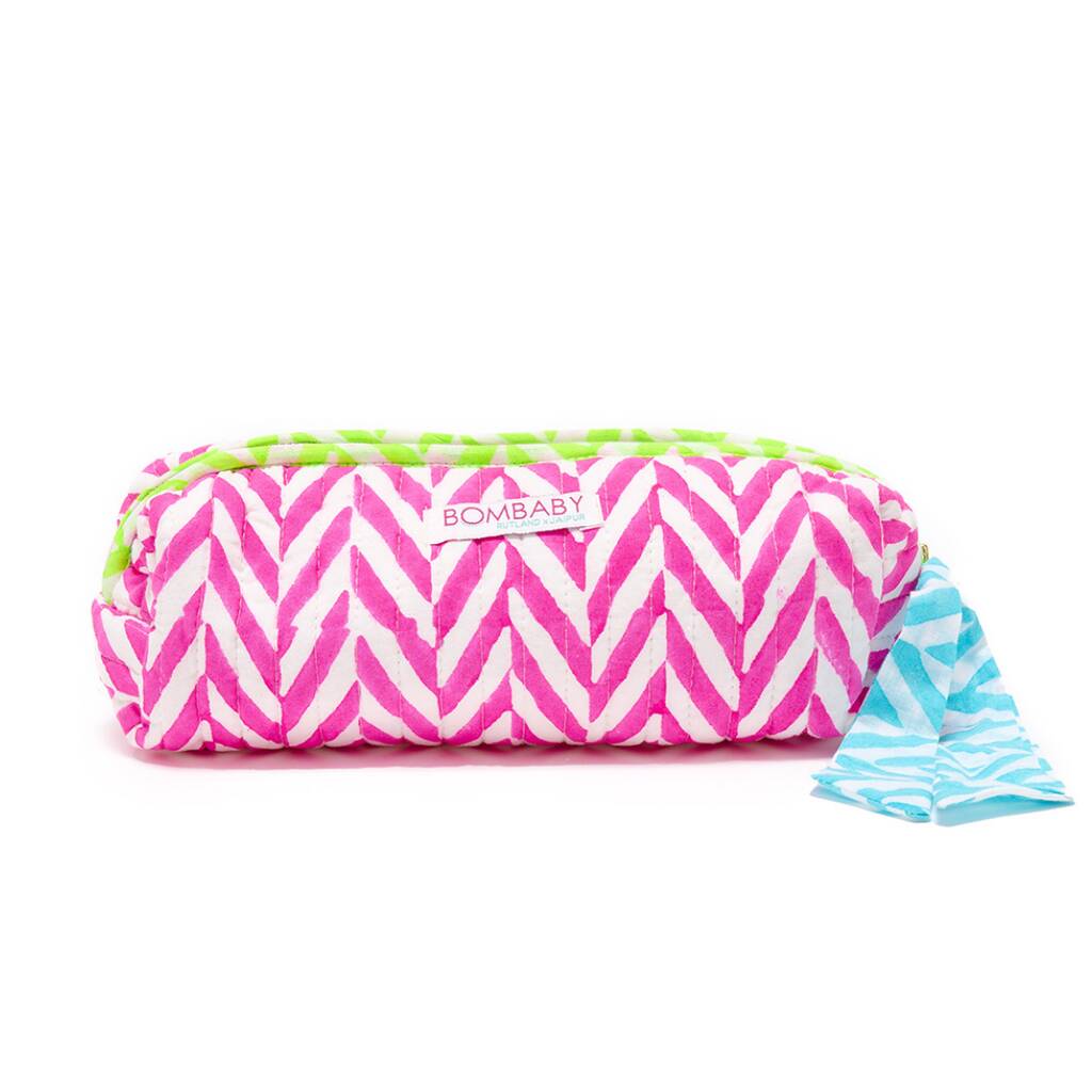 Quilted Pencil Case | Neon Pink, 1 of 2