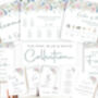 Wedding Menu Pink, Blue And White Florals, thumbnail 6 of 6