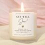 Get Well Soon Gift Personalised Get Well Candle, thumbnail 1 of 5