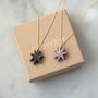 Hand Drawn Star Necklace In Teal, Lilac Or Black, thumbnail 2 of 6