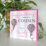 Leopard Love Balloon Cousin Birthday Card, thumbnail 2 of 3
