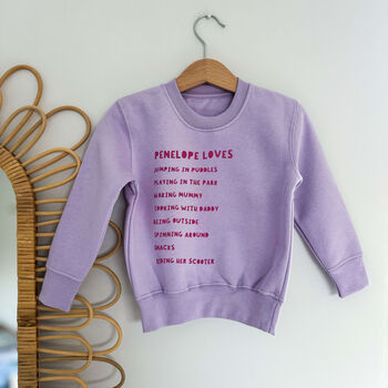 Personalised Child Loves Sweatshirt, 2 of 11