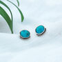Turquoise Ocean Embrace Stud Earrings, thumbnail 3 of 8