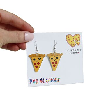 You Have A Pizza My Heart Earrings, 6 of 6