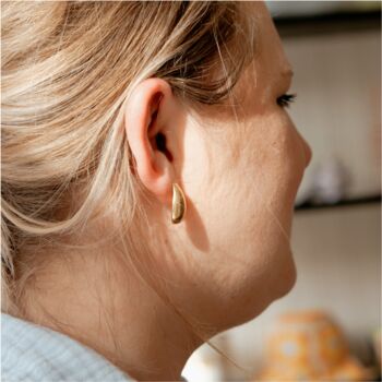 Jenn Gold Teardrop Stud Earrings, 2 of 3