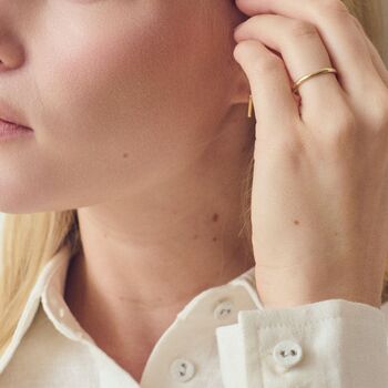 Classic 9ct Yellow Gold D Shape Wedding Band Ring 2mm, 3 of 5