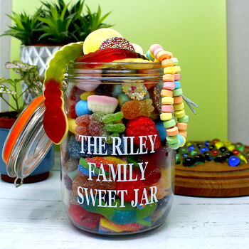 Family Personalised Retro Sweets Jar, 2 of 3