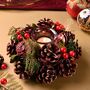 Plum And Gold Regal Tidings Tea Light Candle Holder, thumbnail 3 of 9