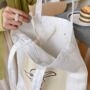 Large White Canvas Elegant Tote Bag With Zip And Rope, thumbnail 4 of 7