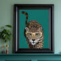 Custom Personalised Jaguar Wearing Glasses Art Print, thumbnail 1 of 8