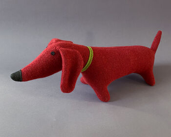 Knitted Lambswool Dachshund Dog, 4 of 7