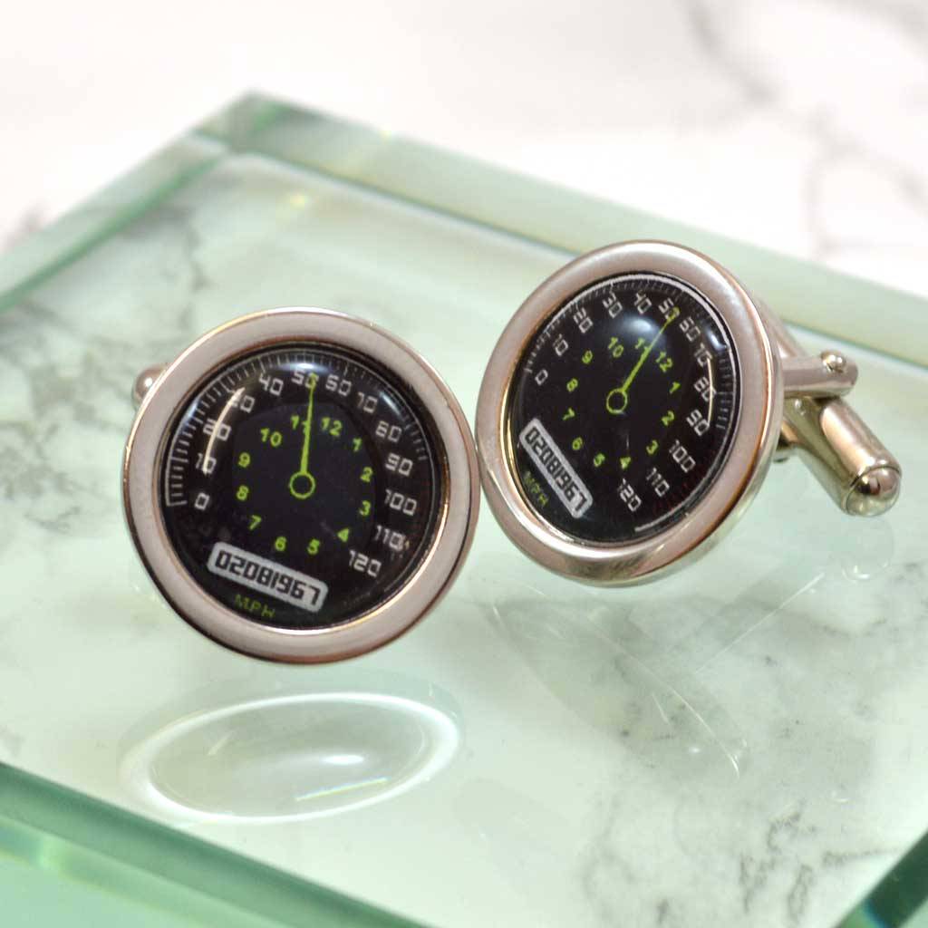 Speedometer Design Personalised Cufflinks, 1 of 3