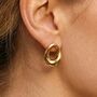 Geometric Circle Stud Earrings, thumbnail 1 of 9