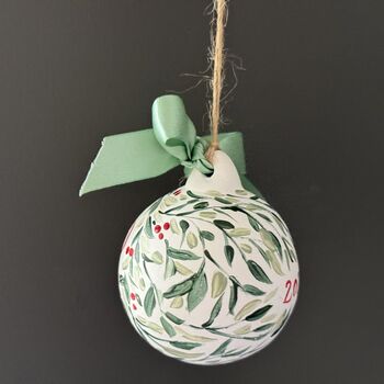 Custom Hand Painted Christmas Bauble, 4 of 5