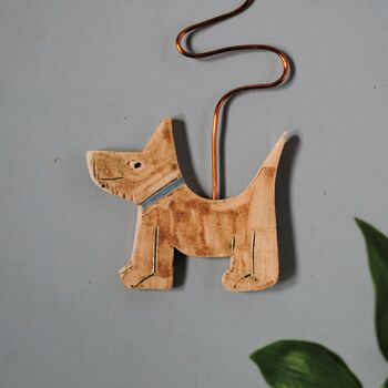 Ceramic Dog Wall Clock With Numbers And Pendulum, 3 of 6
