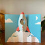 Handmade Pop Up 3D Rocket Greetings Card, thumbnail 2 of 4