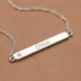 Personalised Silver Bar Initial Name Necklace Crystal, thumbnail 3 of 9