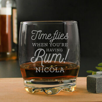 Personalised Time Flies When You're Having Rum Tumbler, 3 of 4