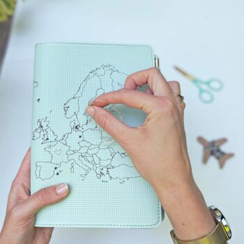 Stitch Your Travels Europe Notebook Vegan Leather, 3 of 12