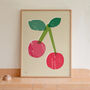 Cherry Poster, Cherry Illustration, Mid Century Print, thumbnail 7 of 10