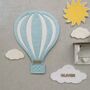 Fabric Hot Air Balloon Nursery Decor, Baby Blue, thumbnail 9 of 10