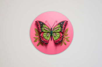 Red Butterfly Heart Butterflies Card Not 3D, 11 of 12