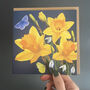 Daffodil And Butterfly Botanical Embossed Card, thumbnail 1 of 2