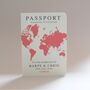 World Map Passport Wedding Invitation, thumbnail 3 of 12