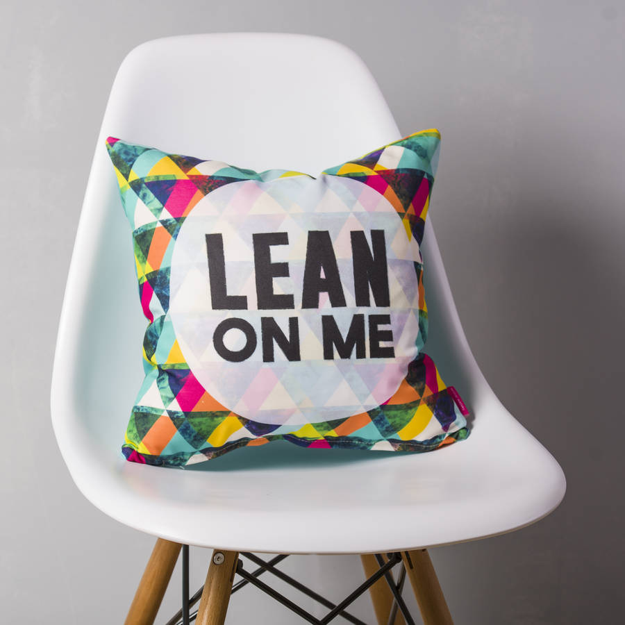 'Lean On Me' Cushion By Oakdene Designs