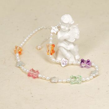 Crystal Bear Pearl Necklace, 3 of 5