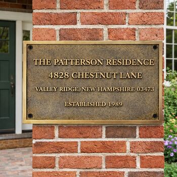 Custom Bronze Memorial Plaque With Raised Lettering, 7 of 9