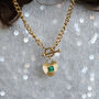 Personalised Chunky Chain Heart T Bar Necklace, thumbnail 3 of 12