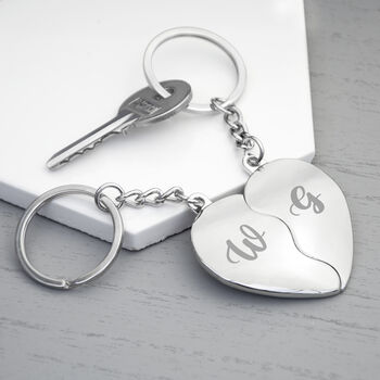Personalised Joining Hearts Magnetic Couples Keyrings, 3 of 5