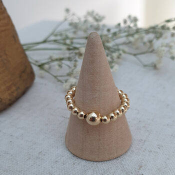 14k Gold Filled Stretch Bead Ring, 4 of 9