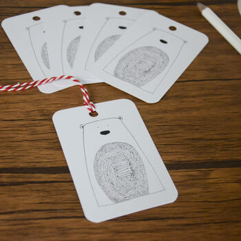 Illustrated Set Of Bear Gift Tags, 5 of 5
