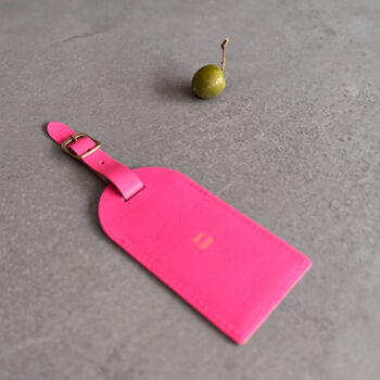 Monogram Leather Luggage Tag – Personalised Travel Gift, 10 of 12